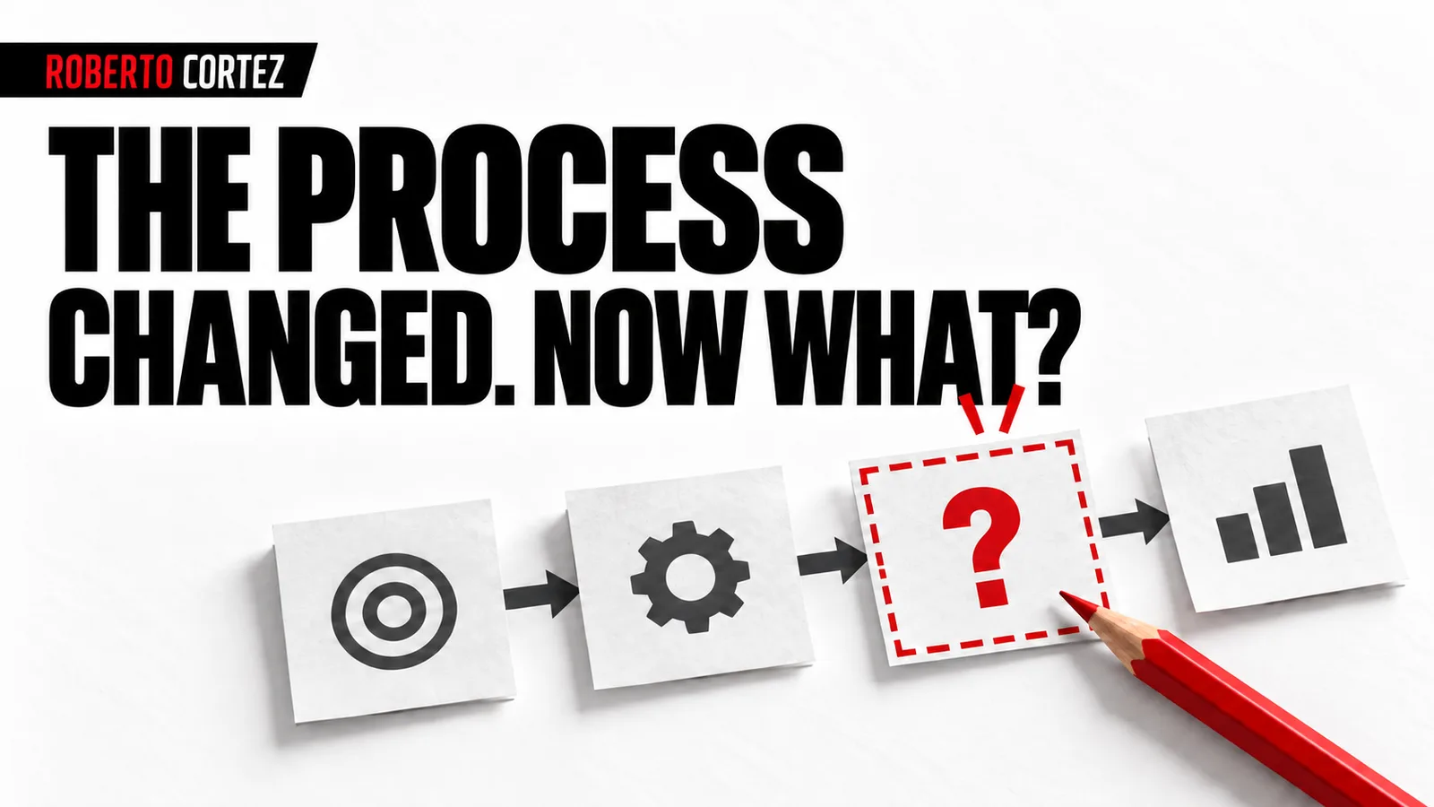The process changed: identify the stage that needs revision
