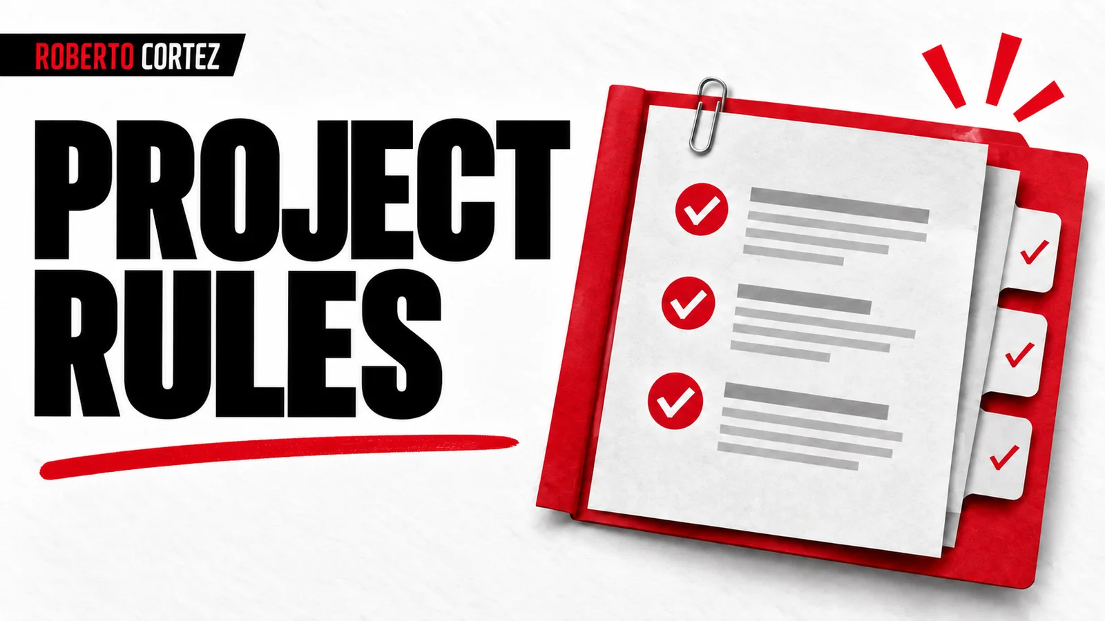 Project rules organised in a reference document