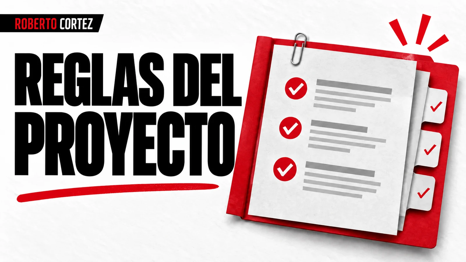 Reglas del proyecto organizadas en un documento de referencia