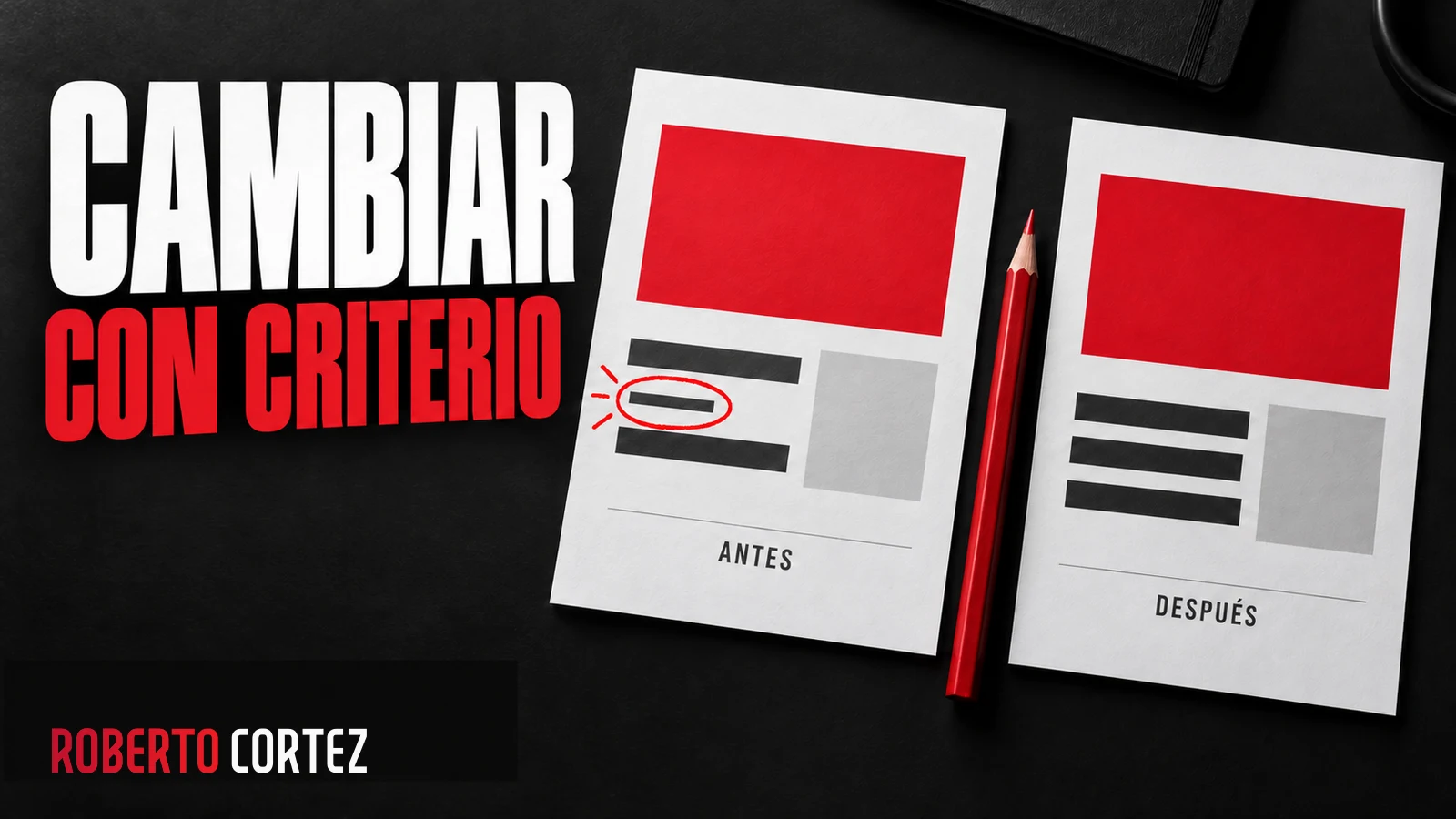 Dos pruebas del mismo diseño muestran una corrección localizada entre antes y después