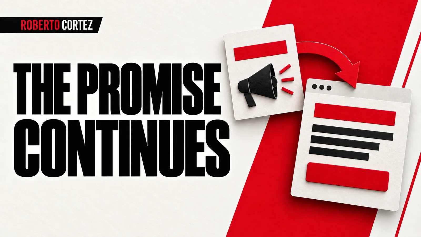 The promise continues from the advert to the page