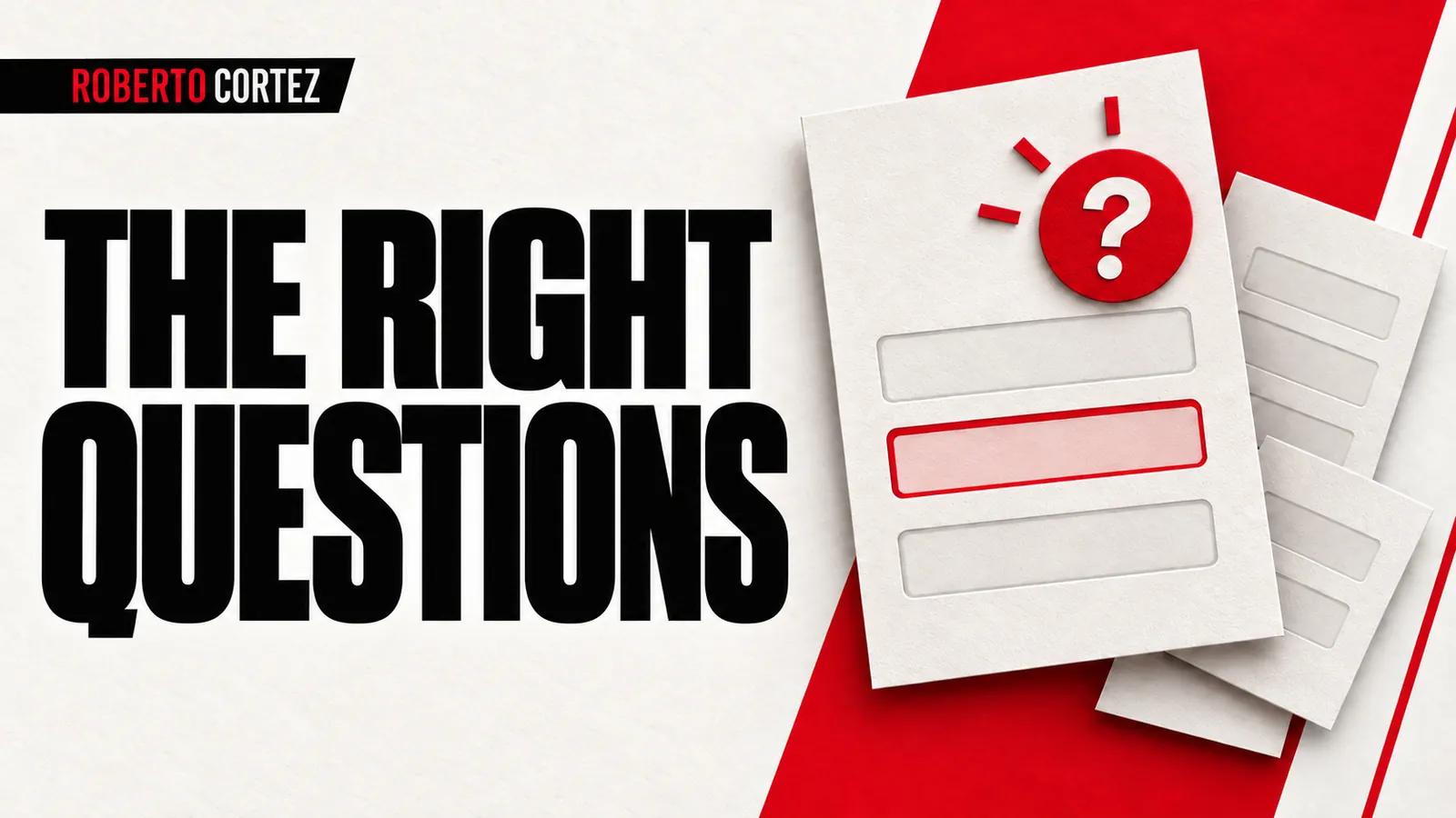 The right questions: a form with fields selected for the first contact.