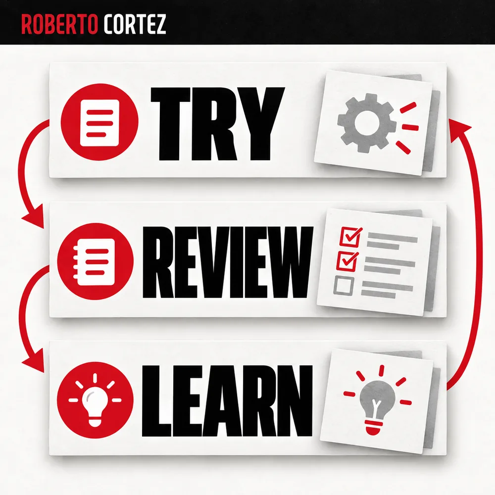 TRY, REVIEW, LEARN