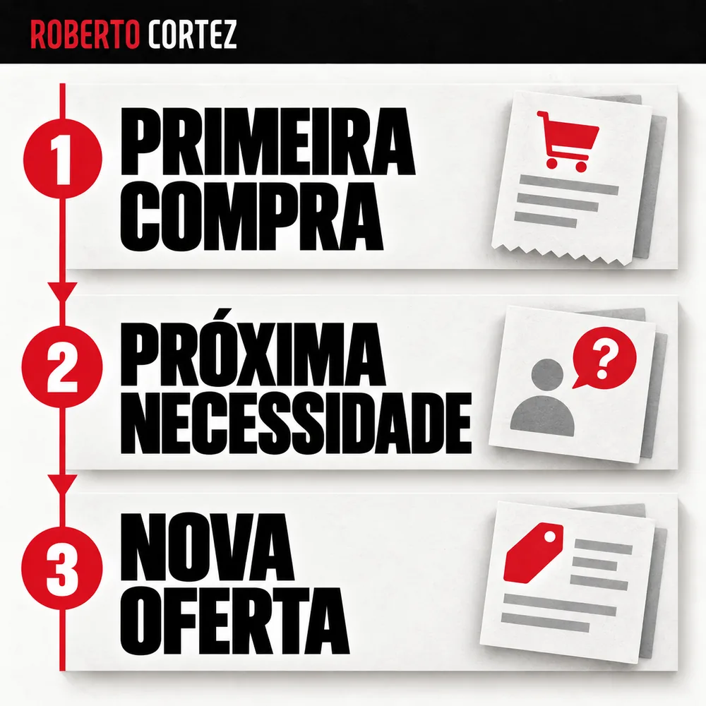 PRIMEIRA COMPRA, PRÓXIMA NECESSIDADE, NOVA OFERTA