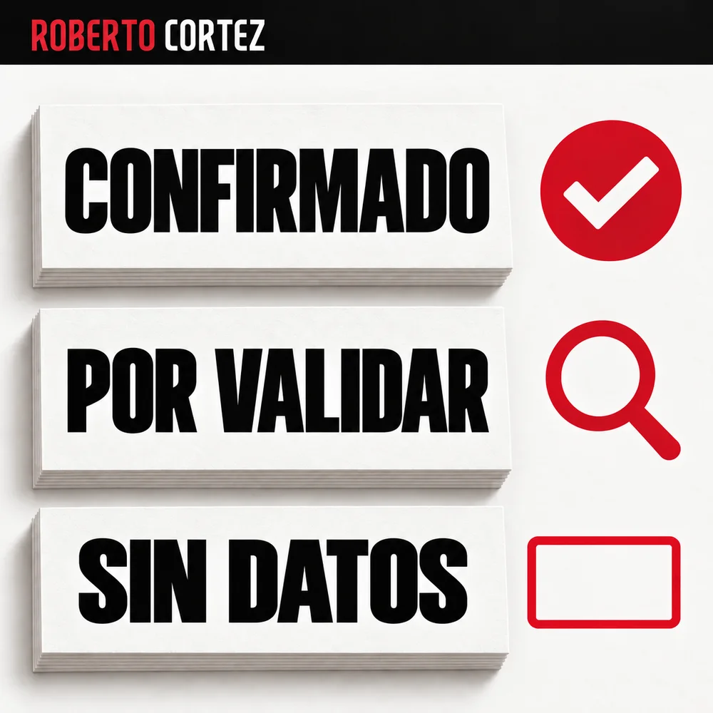 CONFIRMADO, POR VALIDAR, SIN DATOS