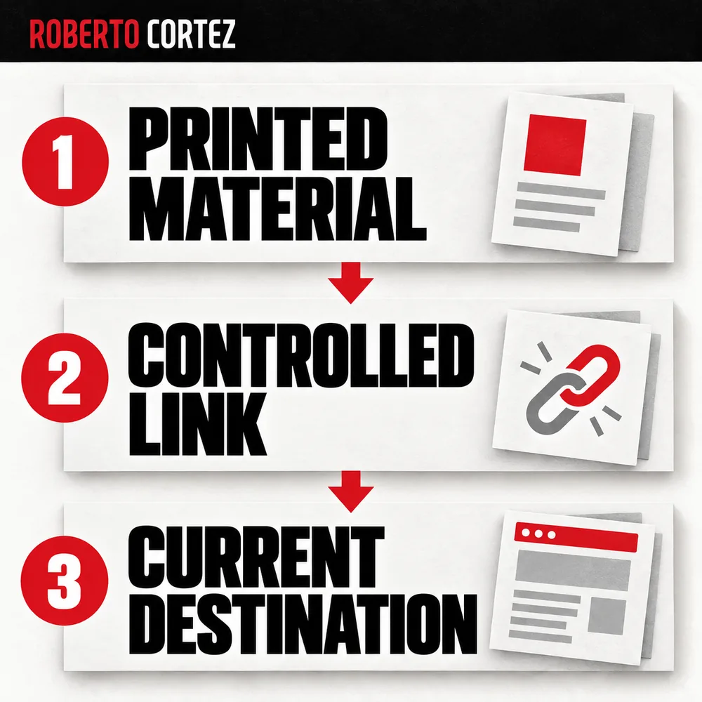 PRINTED MATERIAL, CONTROLLED LINK, CURRENT DESTINATION