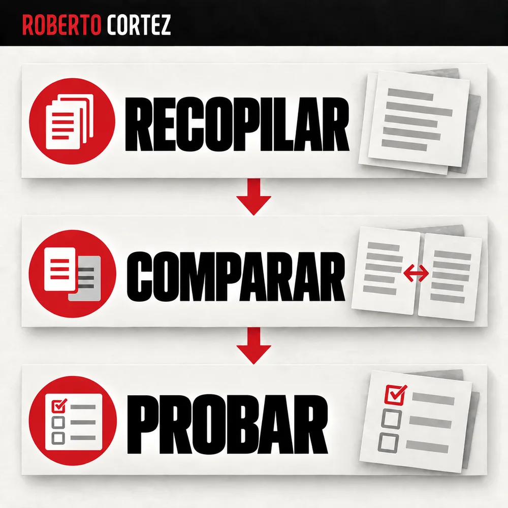 RECOGER, COMPARAR, PROBAR